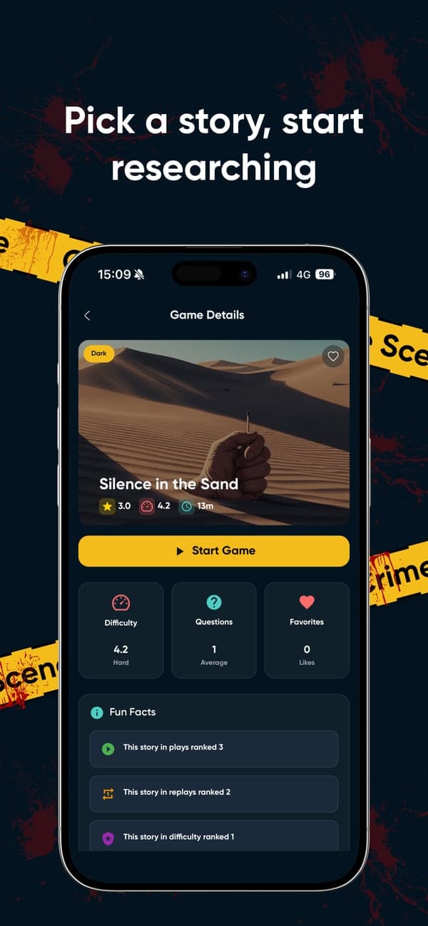 What Happened? story details screen